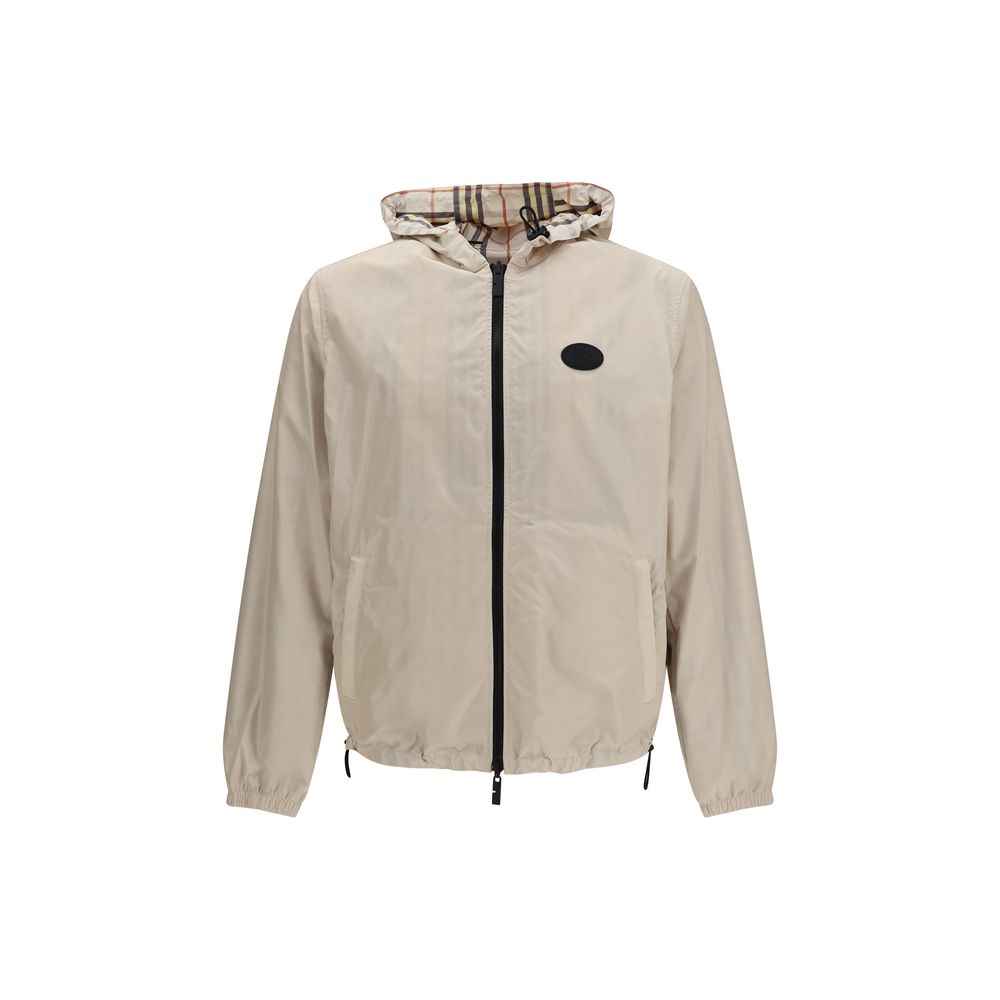 Beige Polyester Shell Jacket