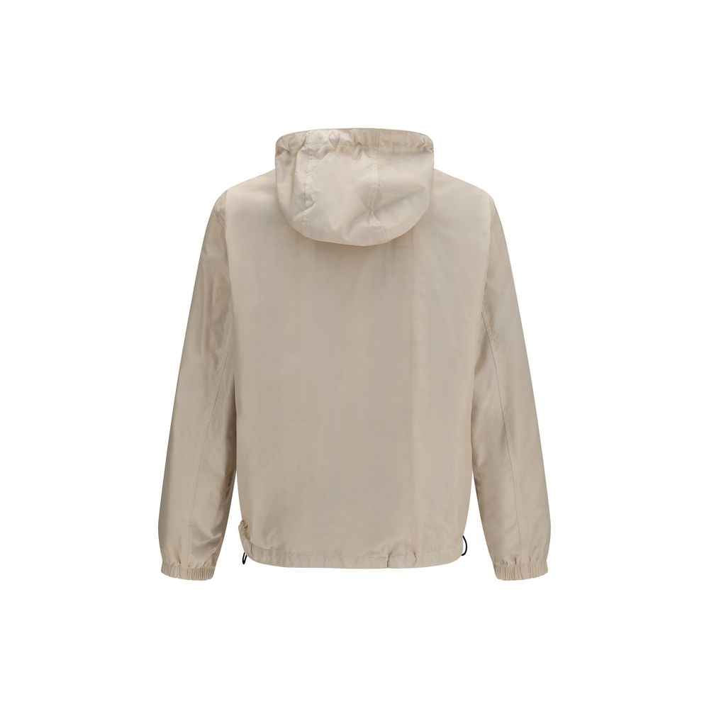 Beige Polyester Shell Jacket
