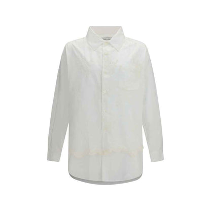 White Cotton Pattern Shirt