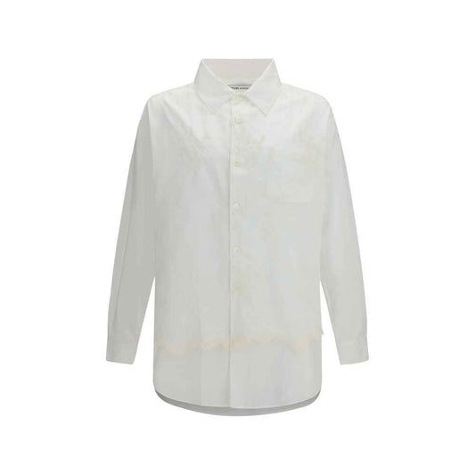 White Cotton Pattern Shirt
