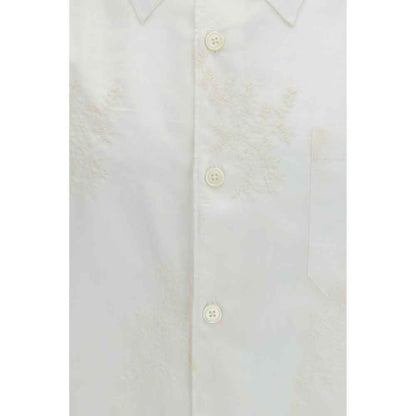 White Cotton Pattern Shirt
