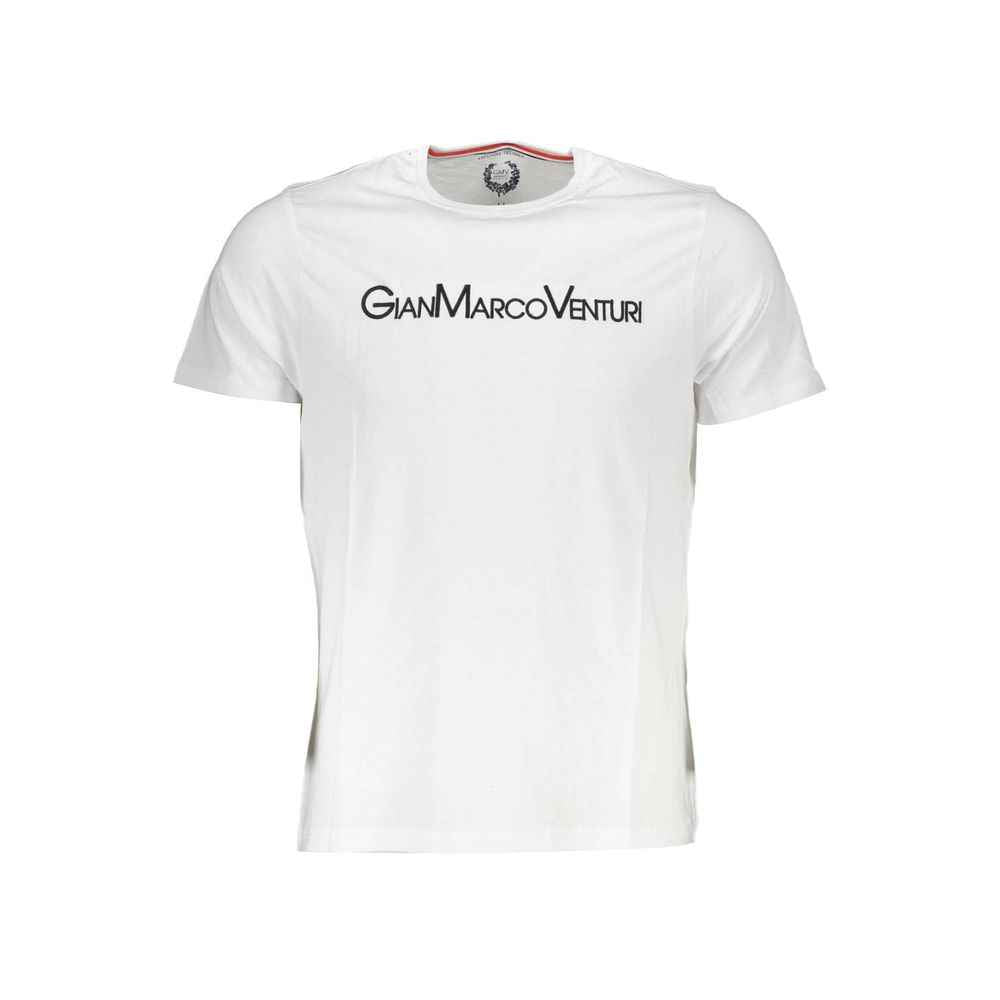 White Cotton Men T-Shirt