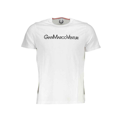 White Cotton Men T-Shirt