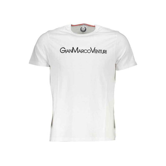 White Cotton Men T-Shirt