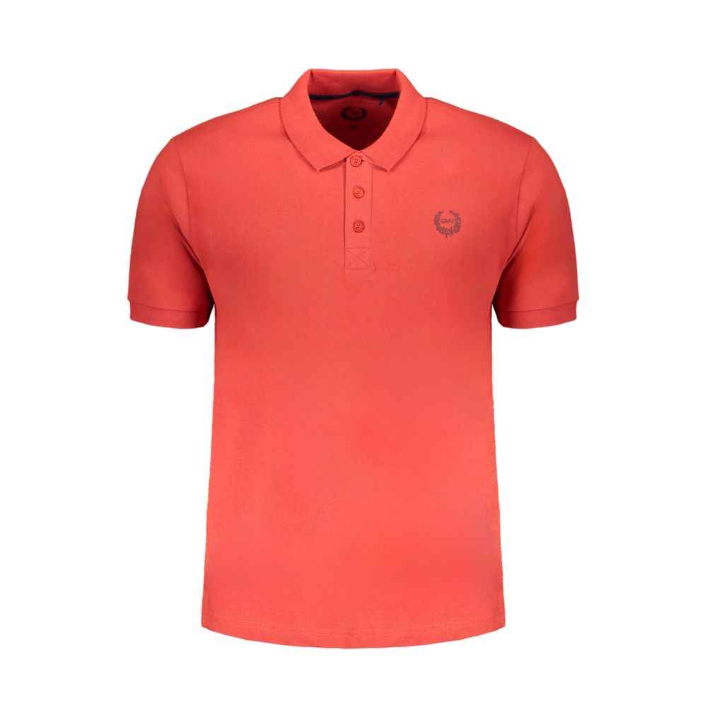 Red Cotton Men Polo Shirt