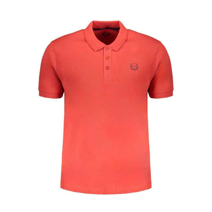 Red Cotton Men Polo Shirt