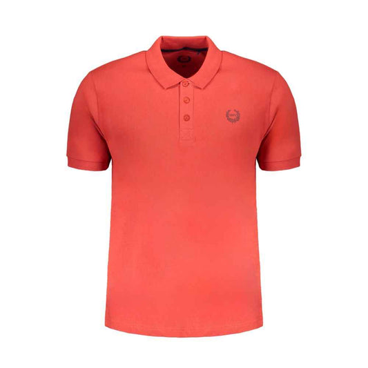 Red Cotton Men Polo Shirt