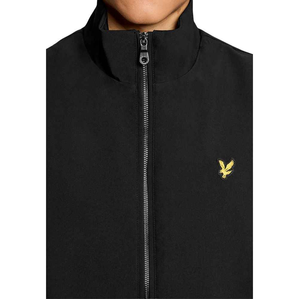 Black Polyester Sleveless Jacket