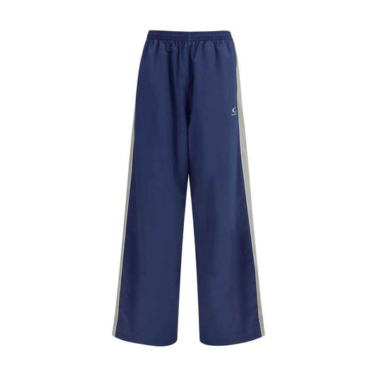 Blue Polyester Joggers (Workout Pants)