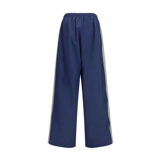 Blue Polyester Joggers (Workout Pants)
