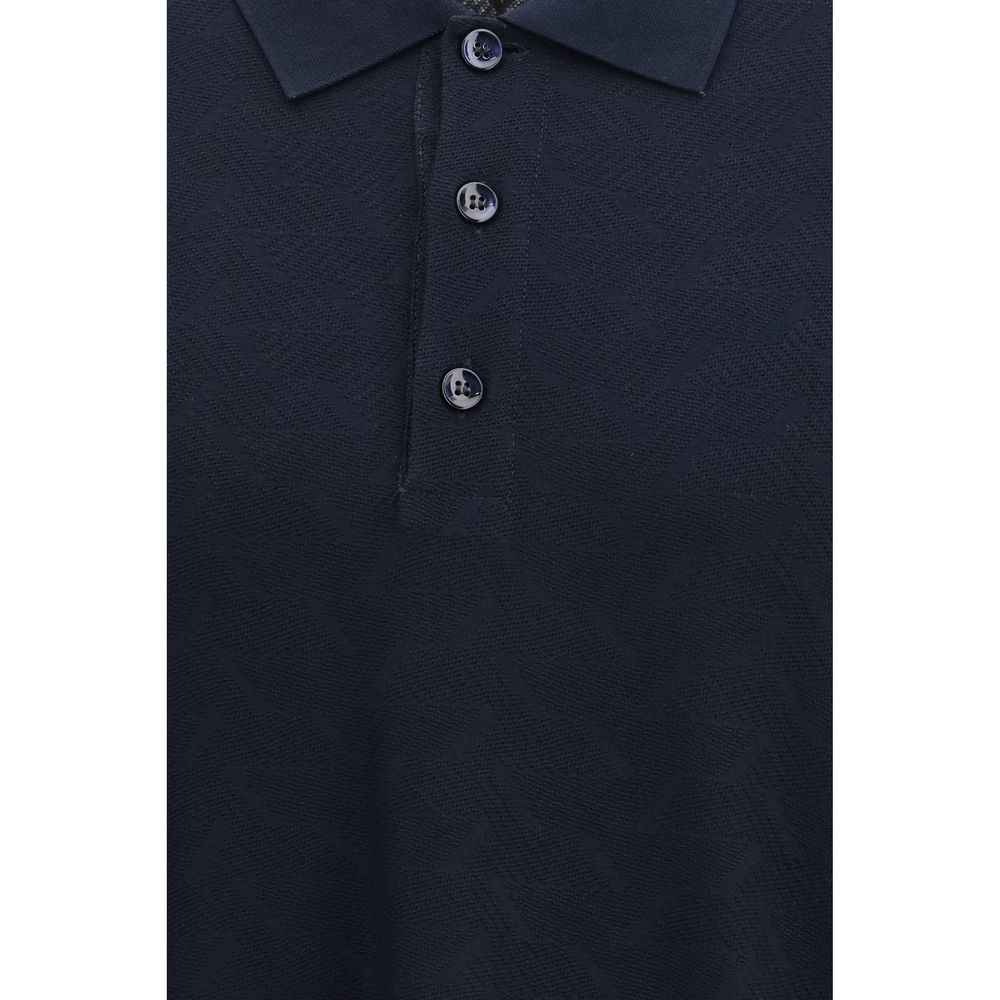 Blue Viscose Polo Shirt