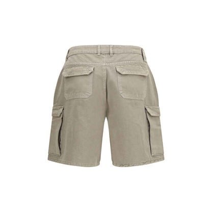 Beige Cotton Bermuda Shorts