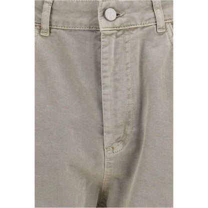 Beige Cotton Bermuda Shorts