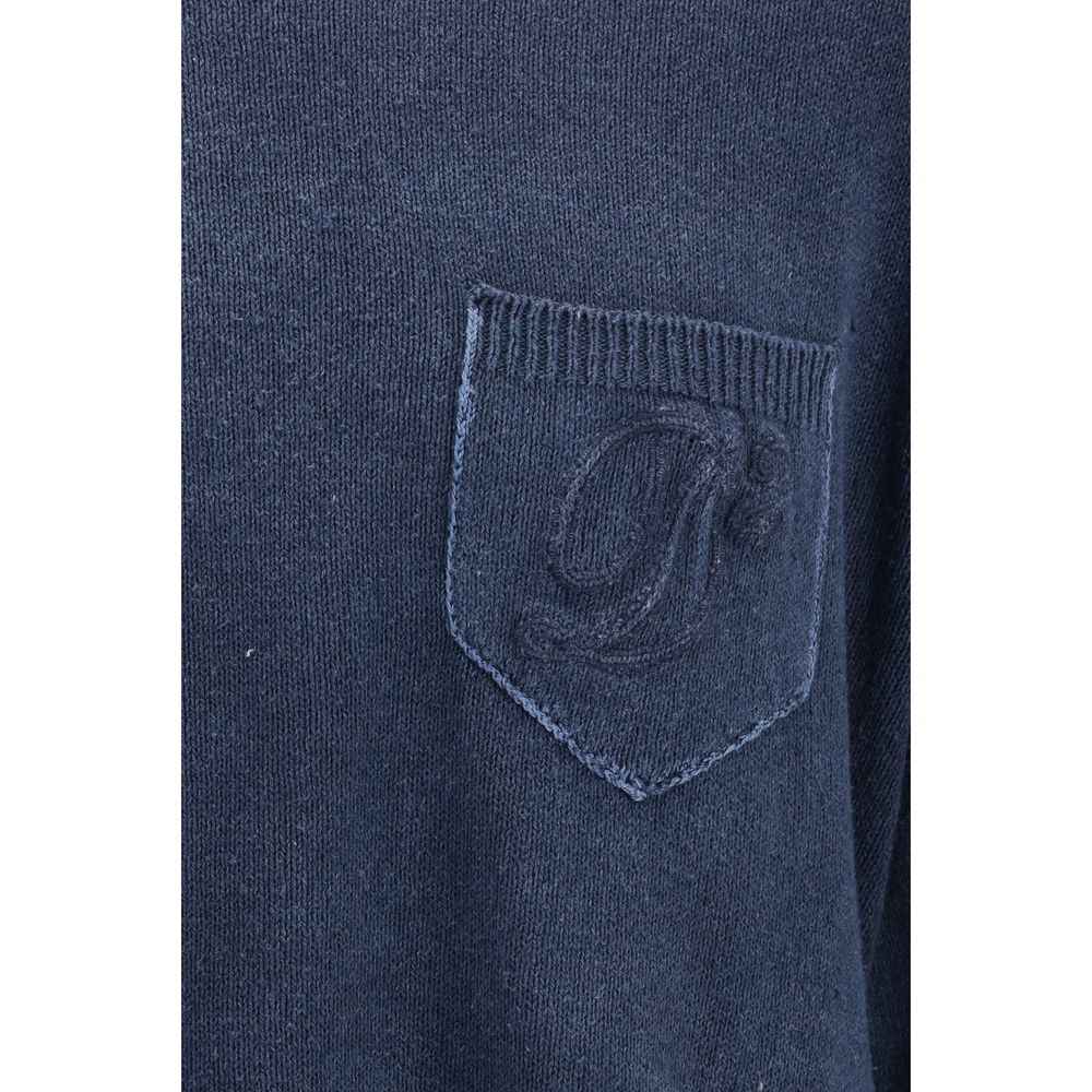 Blue Polyester Sweatshirt