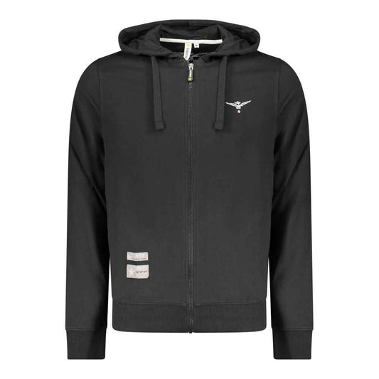 Black Cotton Men's Hoodie