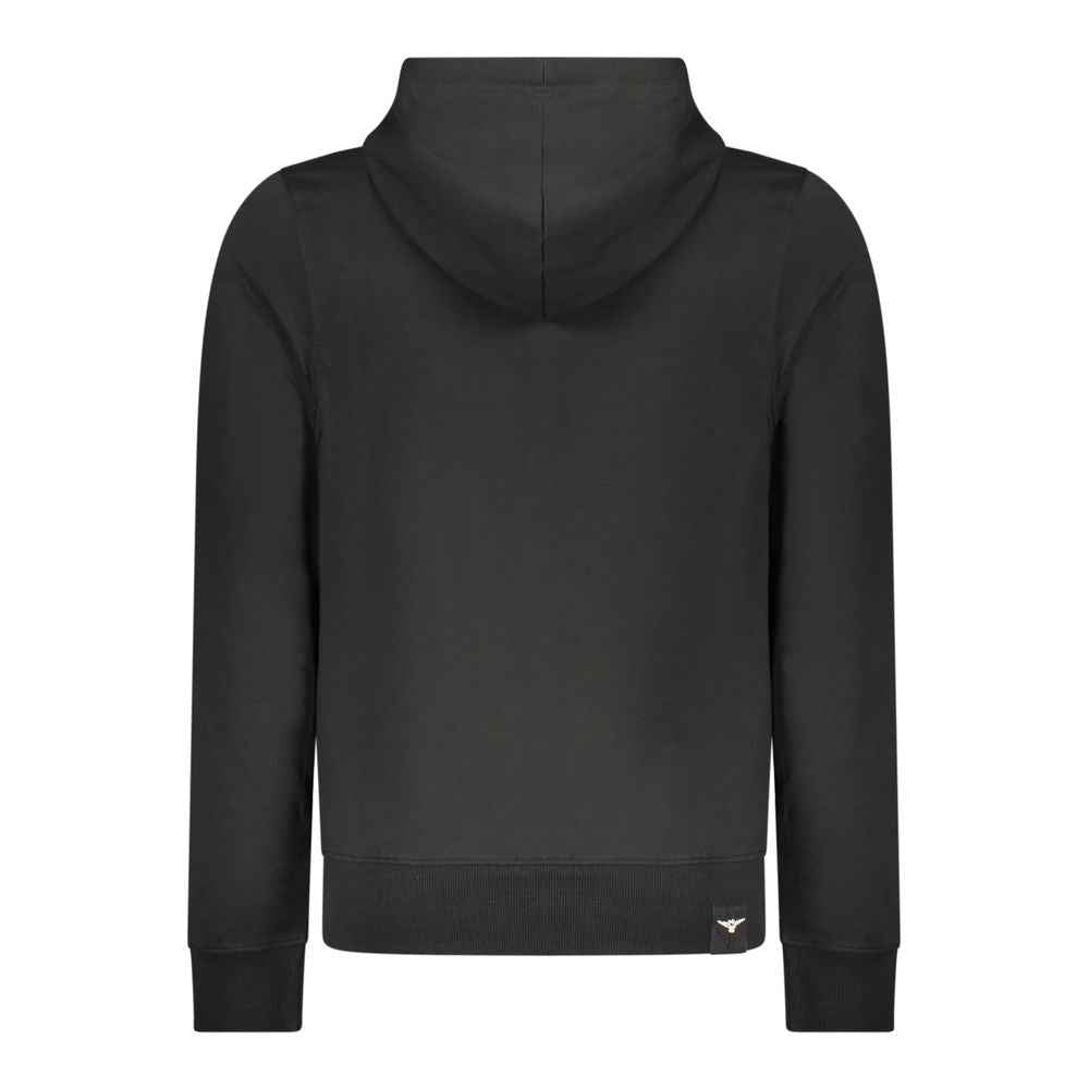 Black Cotton Men's Hoodie
