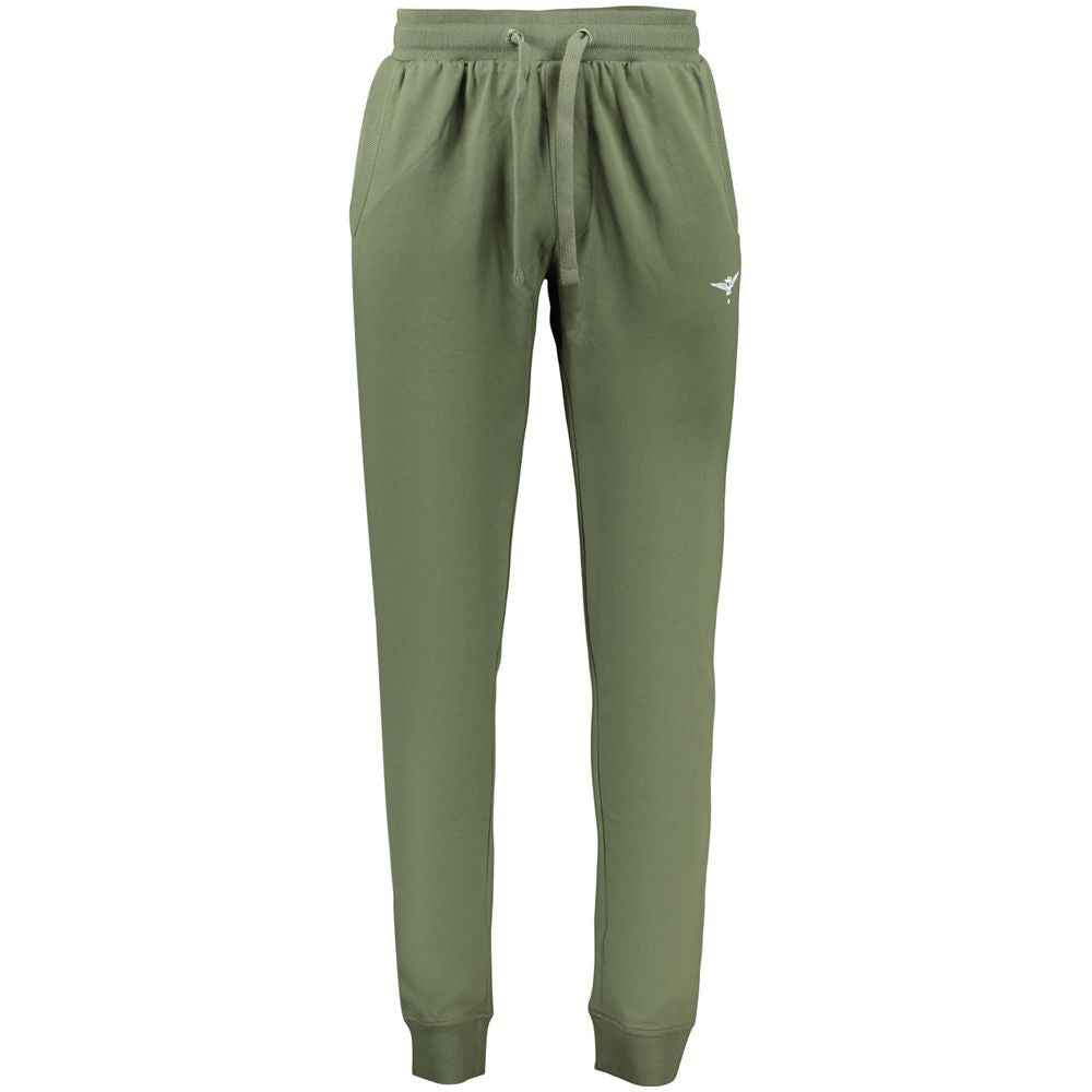 Green Cotton Men Trousers