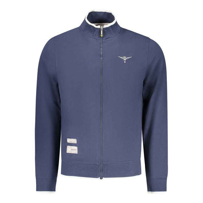 Blue Cotton Men Sweatshirt