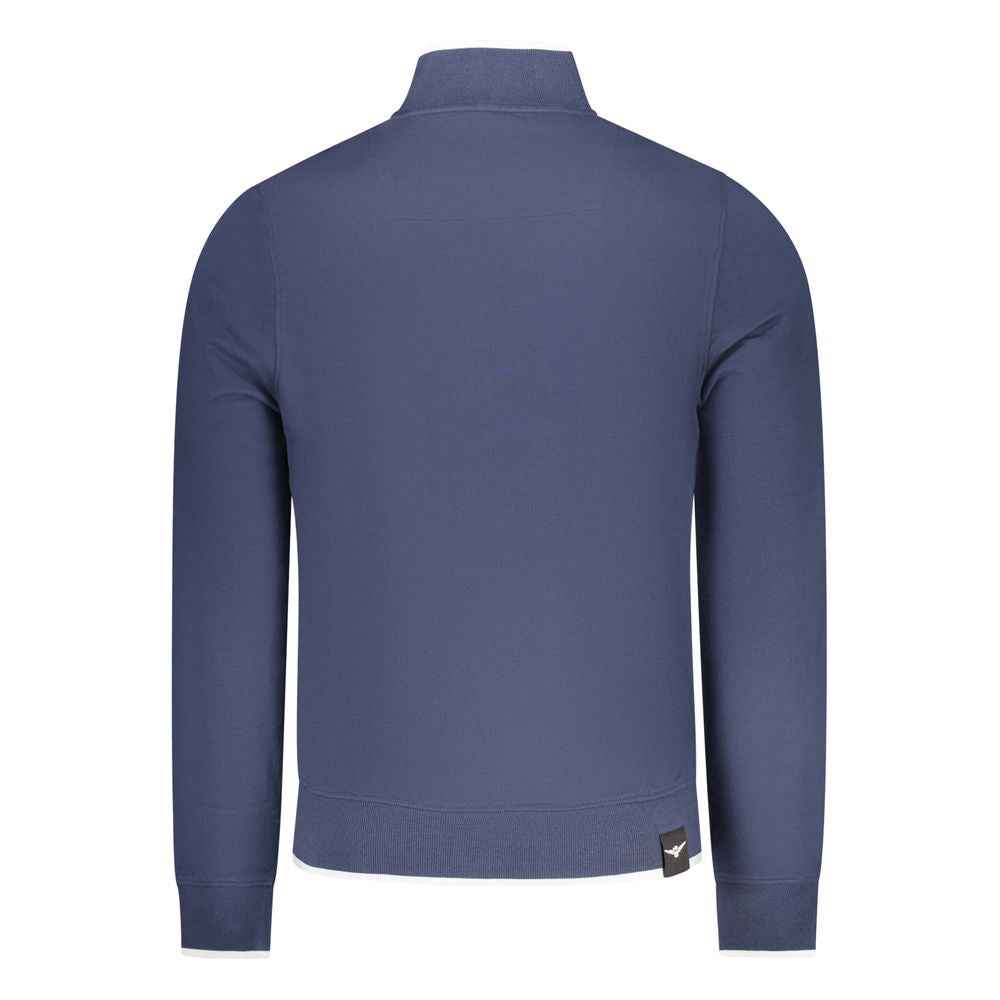 Blue Cotton Men Sweatshirt