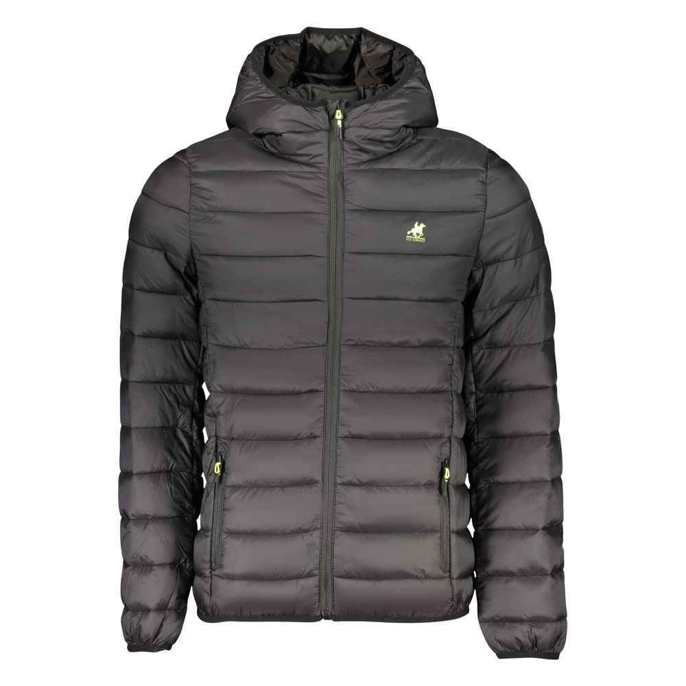 Black Polyester Men's Jacket
