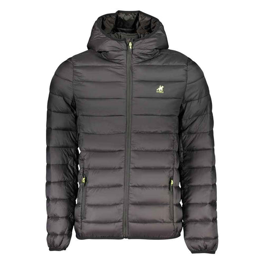 Black Polyester Men's Jacket