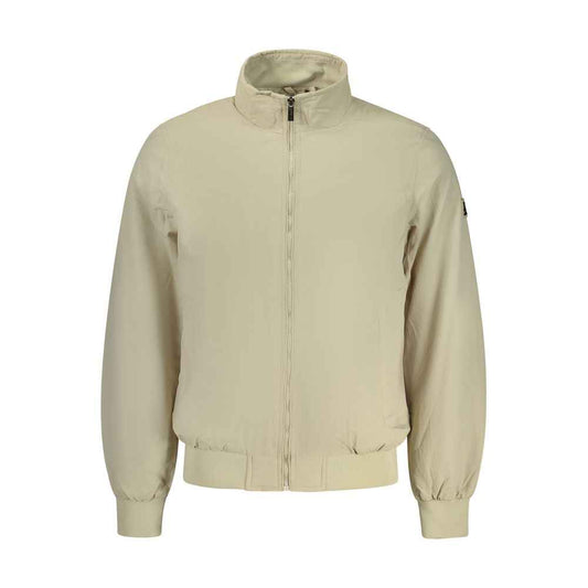 Beige Polyester Men's Jacket