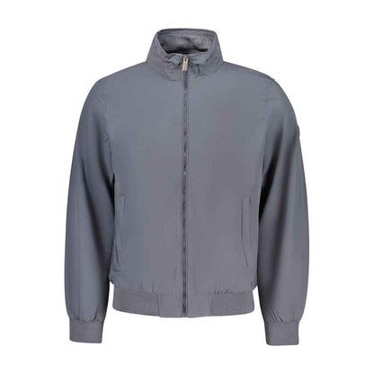 Blu Polyester Men Jacket
