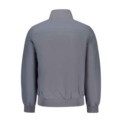 Blu Polyester Men Jacket