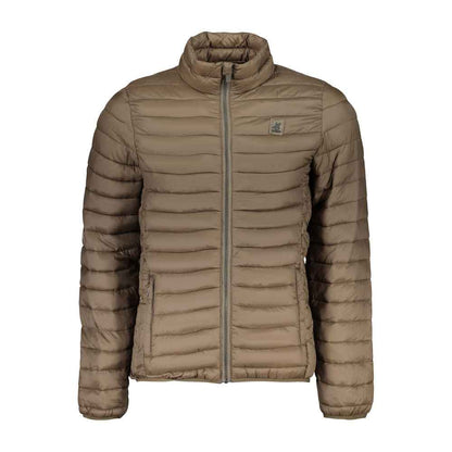 Brown Polyester Men's Jacket
