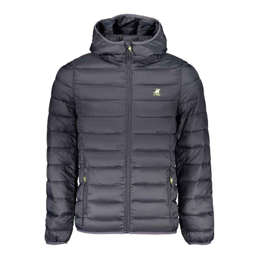 Blue Polyester Men's Jacket