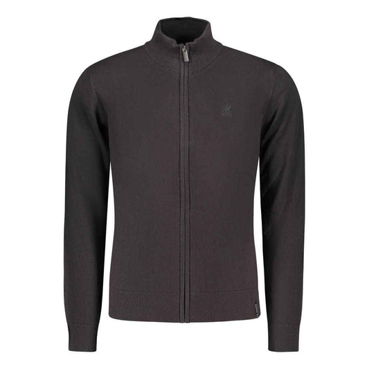 Black Cotton Men's Cardigan
