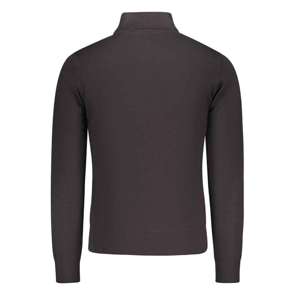 Black Cotton Men's Cardigan