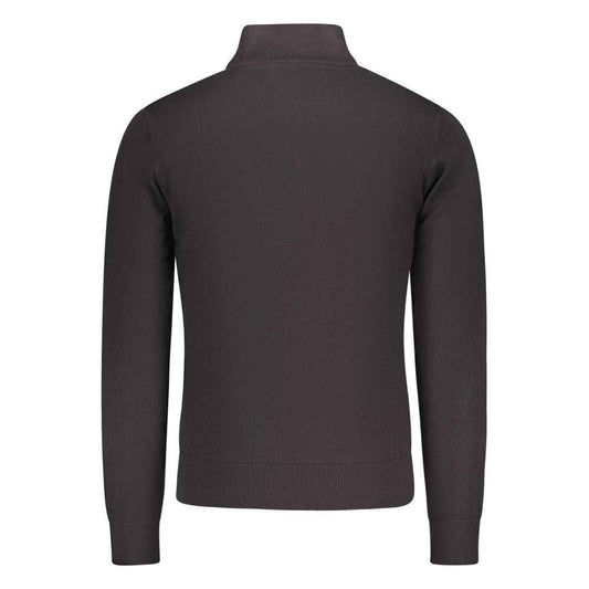 Black Cotton Men's Cardigan