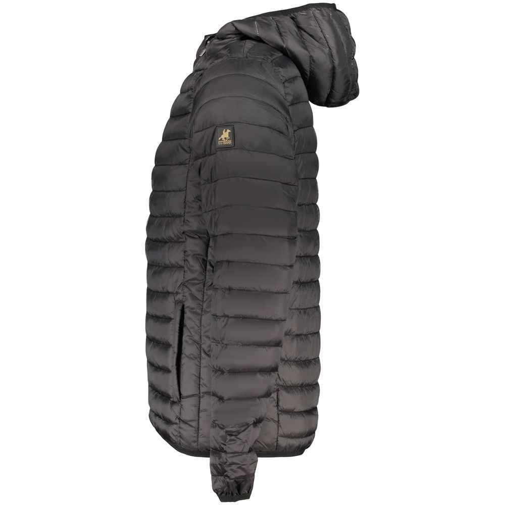 Black Polyester Men's Jacket