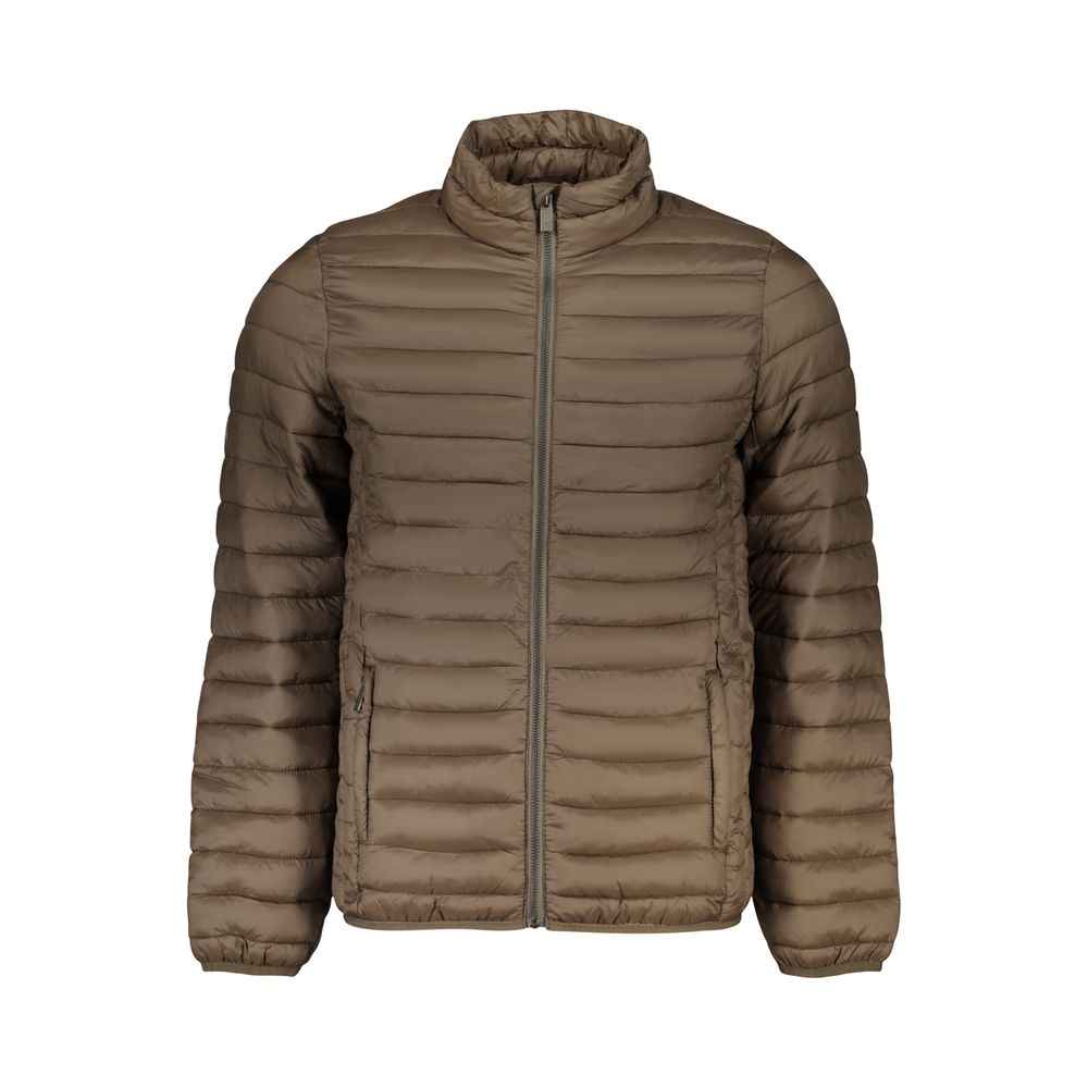 Brown Polyester Men's Jacket