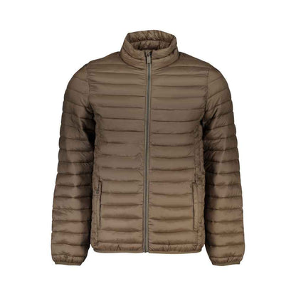 Brown Polyester Men's Jacket