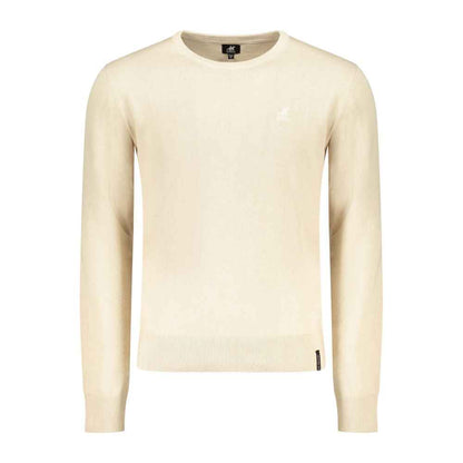 Beige Cotton Men Sweater
