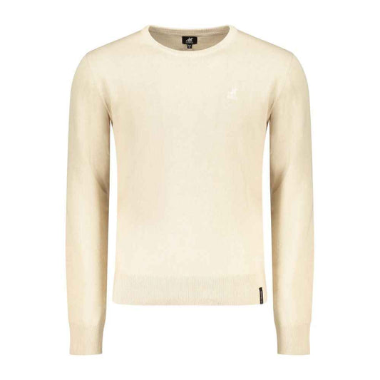 Beige Cotton Men Sweater