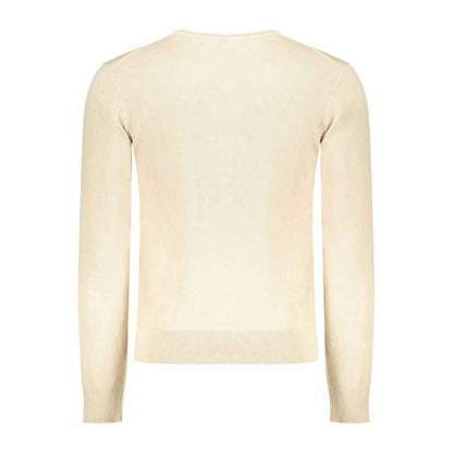 Beige Cotton Men Sweater