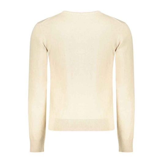 Beige Cotton Men Sweater