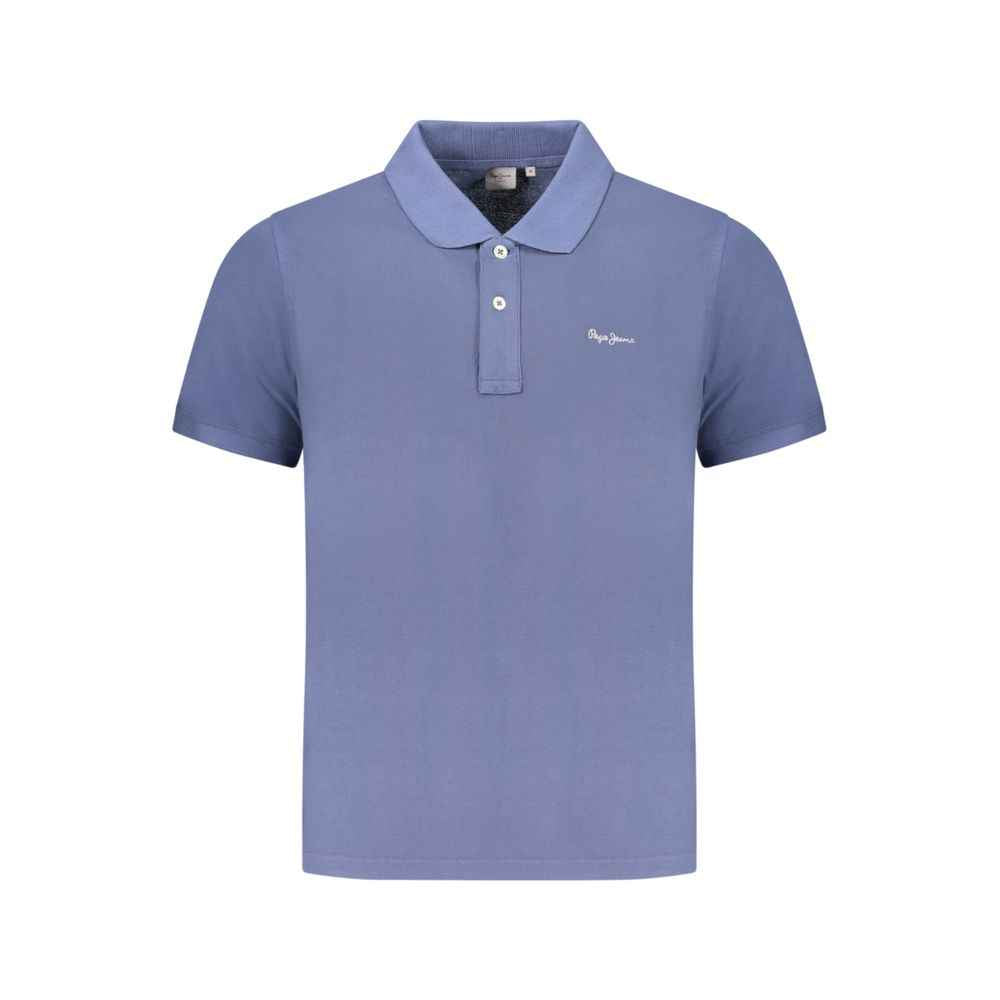 Blue Organic Cotton Men Polo