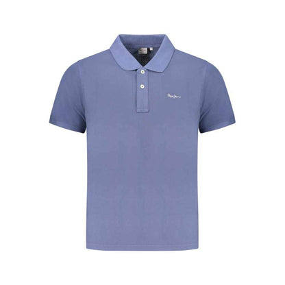 Blue Organic Cotton Men Polo