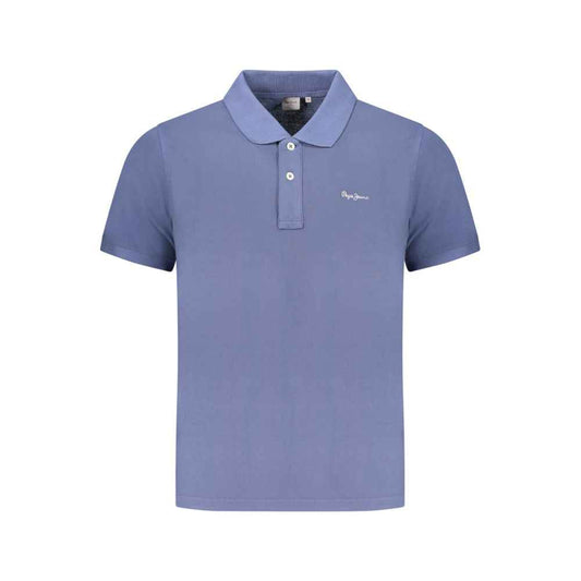 Blue Organic Cotton Men Polo