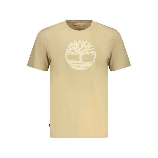 Beige Cotton Men Shirt