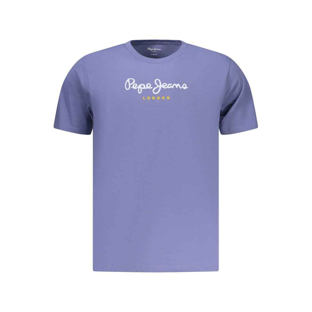Blu Cotton Men T-Shirt