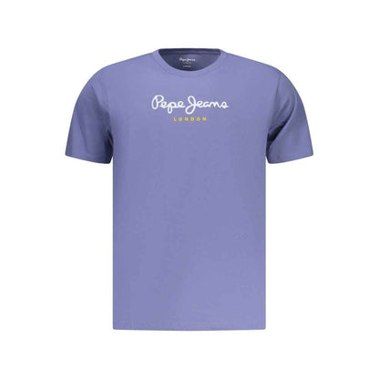 Blu Cotton Men T-Shirt