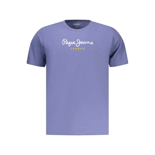 Blu Cotton Men T-Shirt