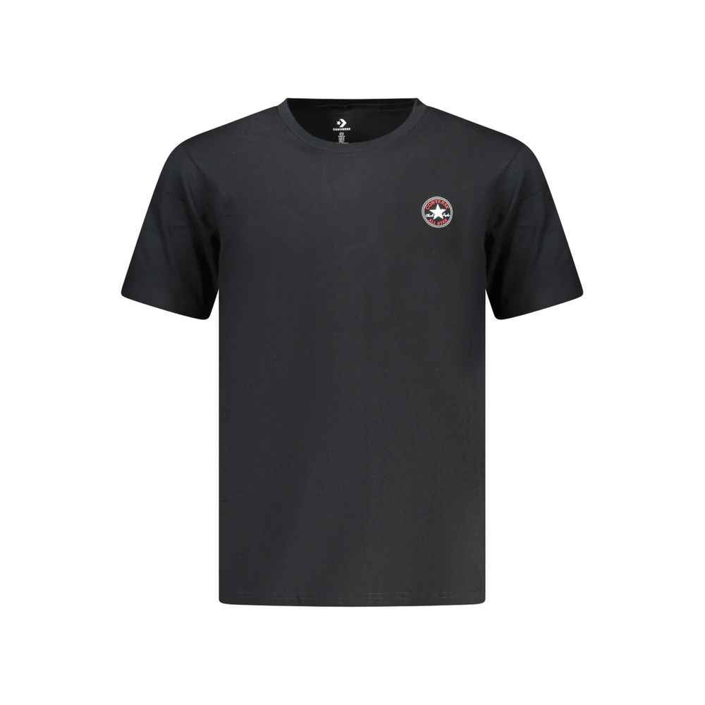 Black Cotton Men T-Shirt