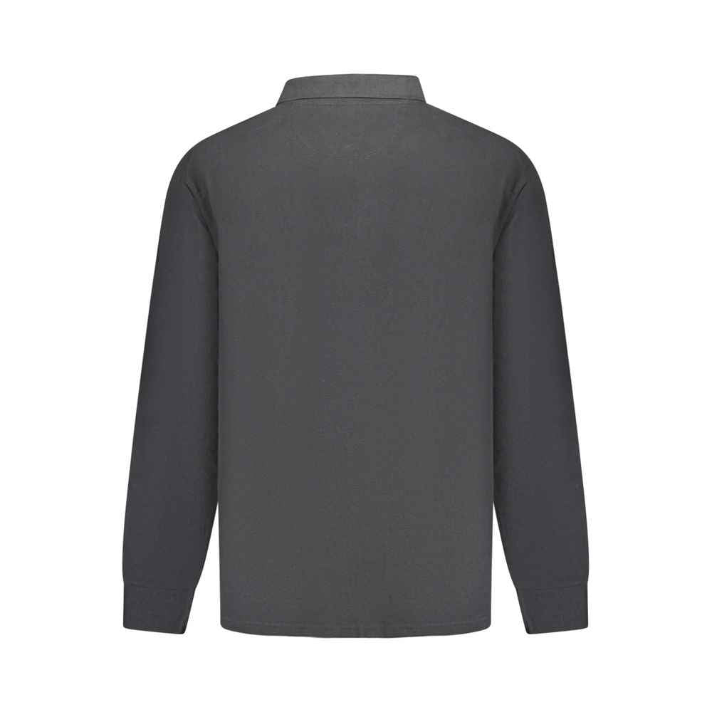 Black Cotton Men Polo Shirt