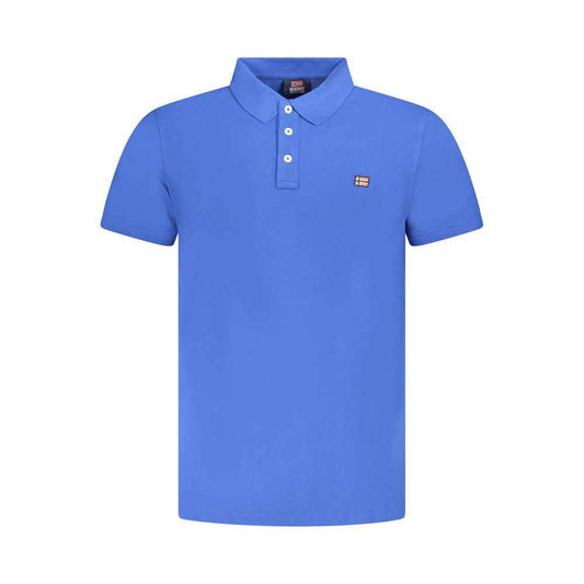 Blue Cotton Men's Polo